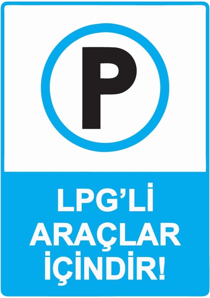Lpg’li Araçlar Içindir! Isg Uyarı Levhası Pvc A5 15X21 cm