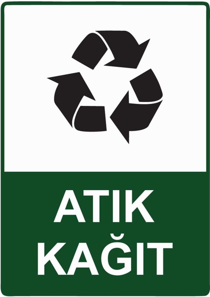 Atık Kağıt Isg Uyarı Levhası Pvc A5 15X21 cm