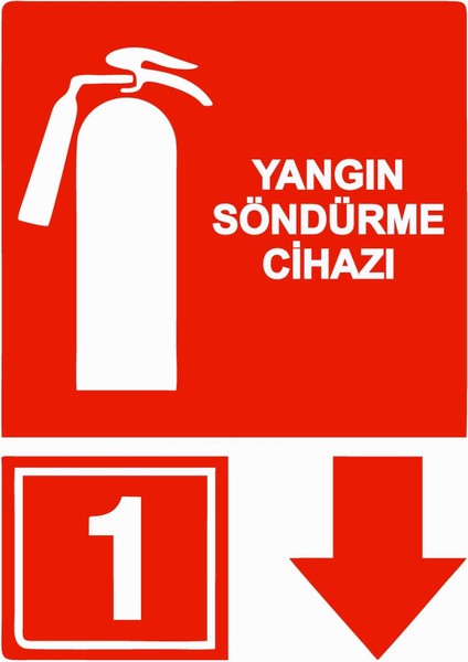 Yangın Söndürme Cihazı Isg Uyarı Levhası Pvc A5 15X21 cm