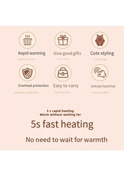 3pcs Karikatür El Sıcaklık Taşınabilir USB Şarj Edilebilir Dijital Soba El Isırıcıları Mini Elektrikli Isıtıcı Pembe (Yurt Dışından) modelleri