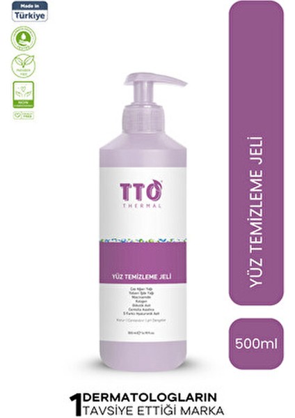 Yüz Temizleme Jeli 500 ml Cilt Tipine Uygun Derinlemesine Temizlik ve Rahatlatıcı Etki fiyatları