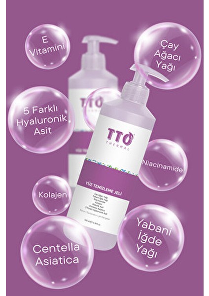 Yüz Temizleme Jeli 500 ml Cilt Tipine Uygun Derinlemesine Temizlik ve Rahatlatıcı Etki fırsatları