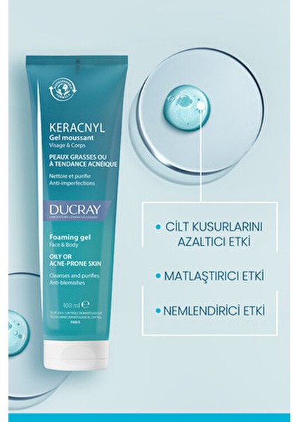 Keracnyl Dengeleyici Temizleme Jeli 100 ml Normal Ciltler İçin Derinlemesine Temizlik