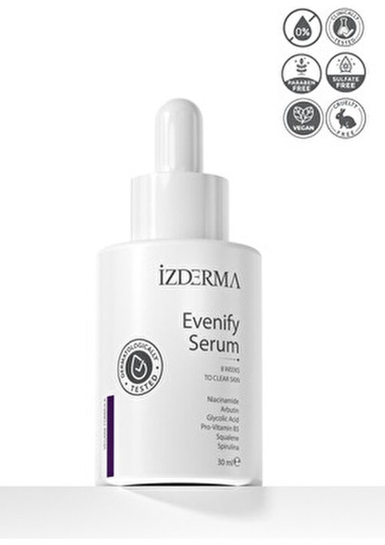 Evenify Leke Karşıtı Serum 30 ml Tüm Cilt Tipleri İçin Niacinamide İçeren Etkili Bakım fiyatları