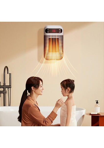 Iç Mekan Kablosuz Güçlü Isıtıcı Için Taşınabilir Isıtıcıları Kış Uzaktan Isıtıcı+Led Için 500 Watt Isıtıcı Bizi Fişe Siyah (Yurt Dışından)