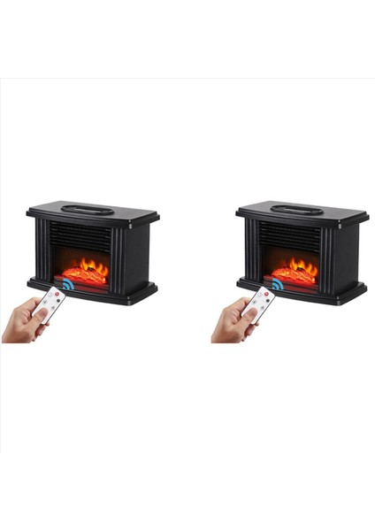 2x 1000W Elektrikli Şömine Isıtıcı Uzaktan Kumanda Şömine Elektrikli Alev Dekorasyonu Taşınabilir Alan Isıtıcı Bize Fiş (Yurt Dışından)