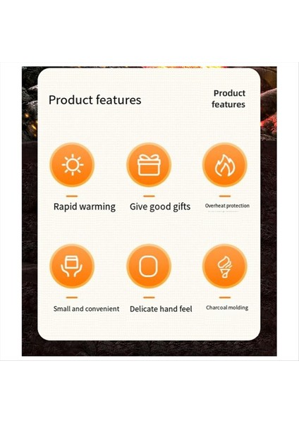 El Sıcak Yeni Alev El Daha Sıcak Dinamik Kömür Yangın Atmosferi Işığı El Isıtıcılar Şarj Edilebilir Beyaz (Yurt Dışından) fırsatları