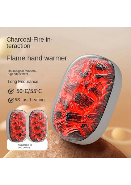 El Sıcak Yeni Alev El Daha Sıcak Dinamik Kömür Yangın Atmosferi Işığı El Isıtıcılar Şarj Edilebilir Beyaz (Yurt Dışından) indirimleri