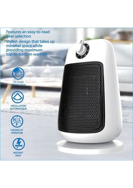 Oda Için Elektrikli Isıtıcı Ptc Isıtıcıları Ev Halkı Dikey 90 ° Kış Için Taşınabilir Kafa Isıtıcı Ab Fişi (Yurt Dışından) fırsatları