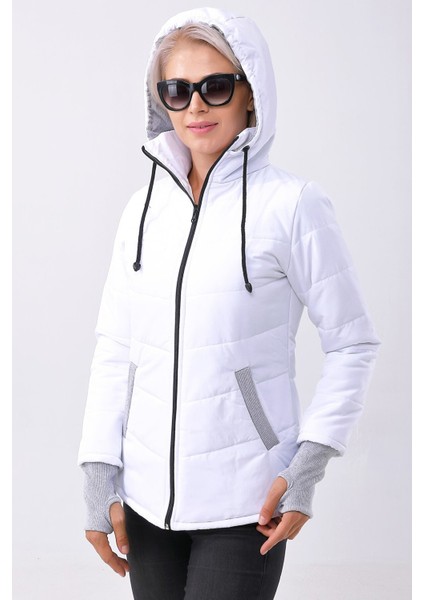 Günlük Su Geçirmez Kışlık Şişme Kadın Mont