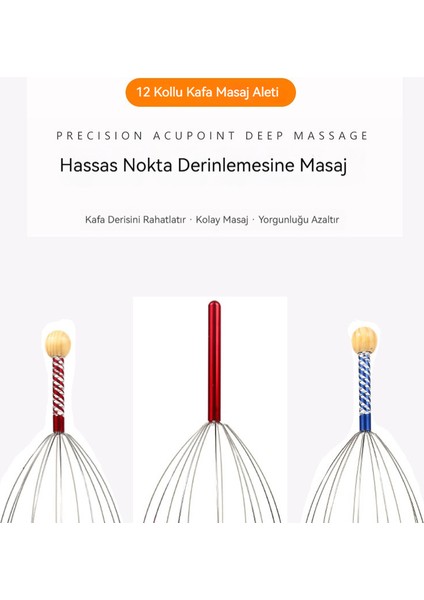 Sekiz Kollu Baş Masaj Aleti, Rahatlatıcı (Yurt Dışından) modelleri