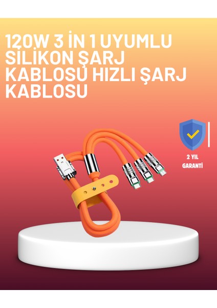 Sptrns Çinko Alaşımlı Uçlu 120 W Şarj Kablosu – Dolaşmaya Dalı 1,2 m USB Kablo