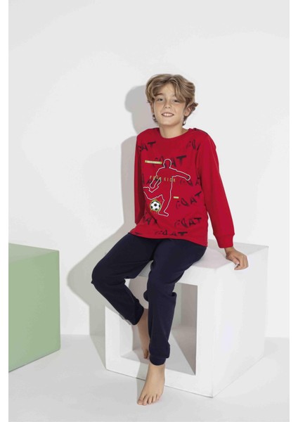 Erkek Çocuk Uzun Kol Interlook Pamuklu Pijama Takımı 7407 indirimleri