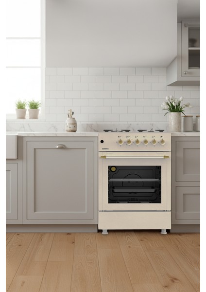 Rustik Bej tam Boy Fırın 662S-40F modelleri