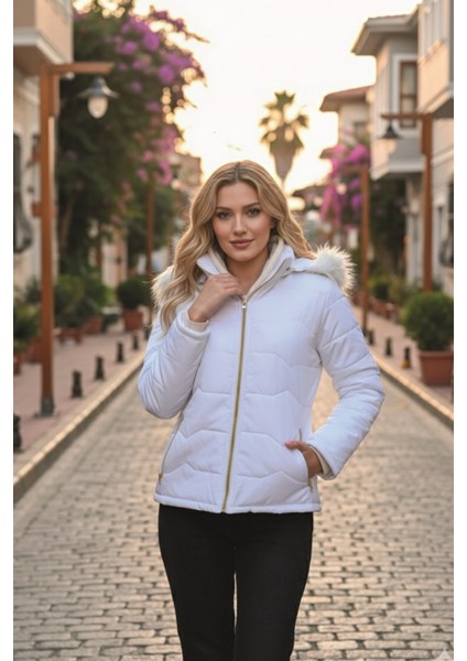 Günlük Kürklü Şişme Kadın Mont fiyatları