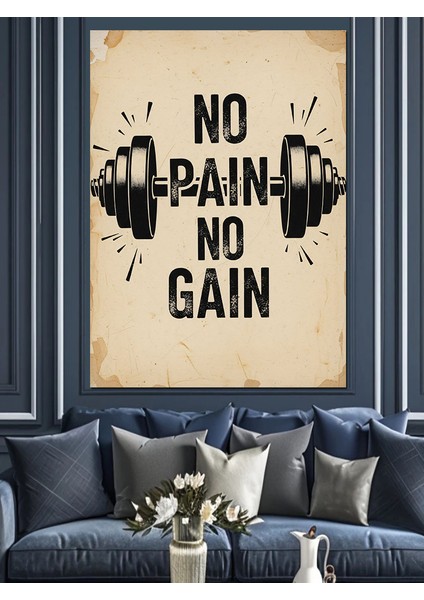 "acı Yok Başarı Yok" Dekoratif Kanvas - Mdf Ahşap Tablo fırsatları