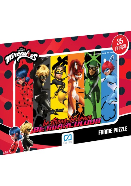 Miraculous Frame Puzzle - 35 Parça - Karışık Desen Gönderilecektir. fiyatları