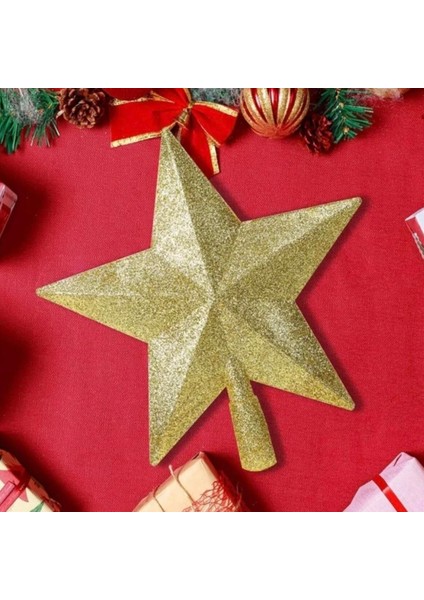 18 cm Yılbaşı Ağacı Tepeliği Altın Renk Mistique Home fiyatları