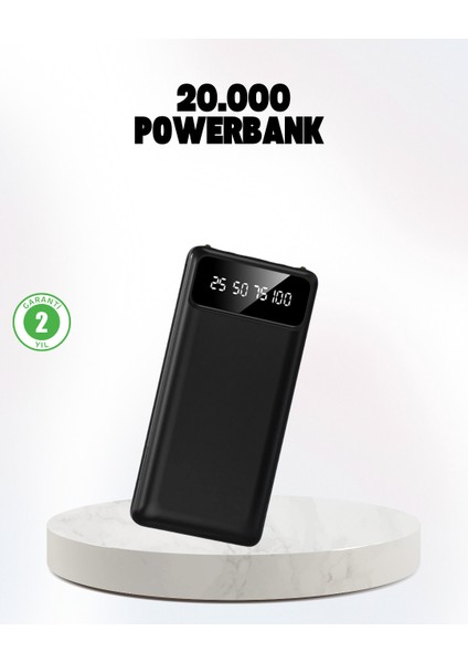 Sptrns Çoklu Güvenlik Korumalı 20.000 Mah Powerbank Fener Özellikli