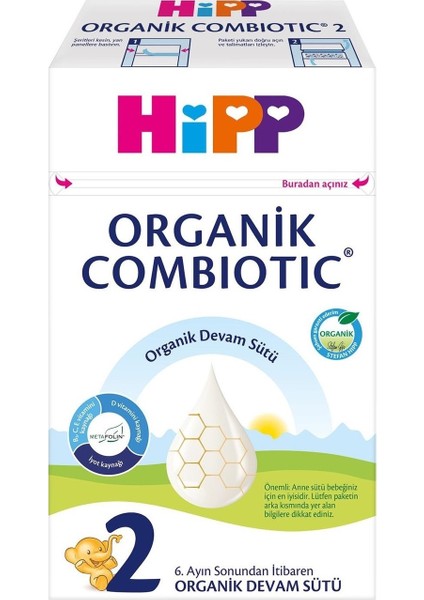 Organik Combiotic Devam Sütü 600GR No:2 (6-12 Ay) (2 Li Set) fiyatları