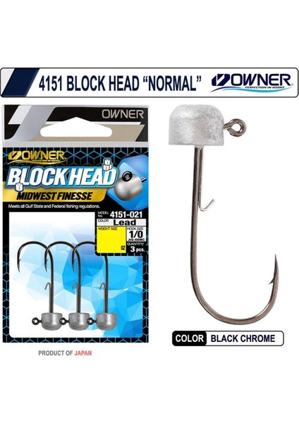 4151 Block Head Jighead Lead-No:1/0-1/16 Oz fırsatları