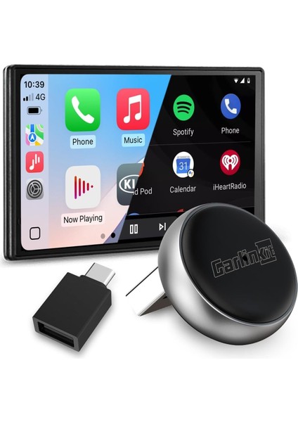 Mini Ultra 3 Kablosuz Carplay ve Android Auto Adaptörü – iPhone ve Android 11+ Destekli, Usb-A / Type-C Tak Çalıştır, Hızlı ve Stabil Bağlantı