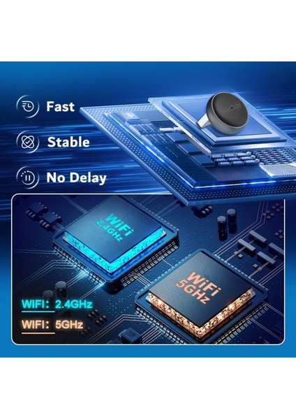 Mini Ultra 3 Kablosuz Carplay ve Android Auto Adaptörü – iPhone ve Android 11+ Destekli, Usb-A / Type-C Tak Çalıştır, Hızlı ve Stabil Bağlantı