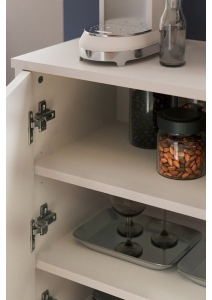 4 Kapaklı Dolap 4 Bölmeli Çok Amaçlı Dolap Mutfak Dolabı Banyo Dolabı Kiler Tetra Beyaz modelleri