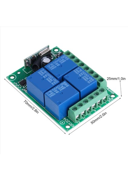2x Evrensel Kablosuz Uzaktan Kumanda Anahtarı Dc 12V 4ch Röle Alıcı Modülü 4 Kanallı Rf Uzaktan Kumandalı 433MHZ Verici (Yurt Dışından) fiyatları