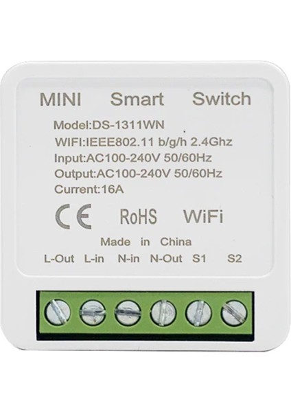 16A Mini Wifi Diy Işık Anahtarları Modül 2 Yönlü Kontrol Çalışması Tuya Akıllı Yaşam Için Alece Alice Google Home Home (Yurt Dışından)