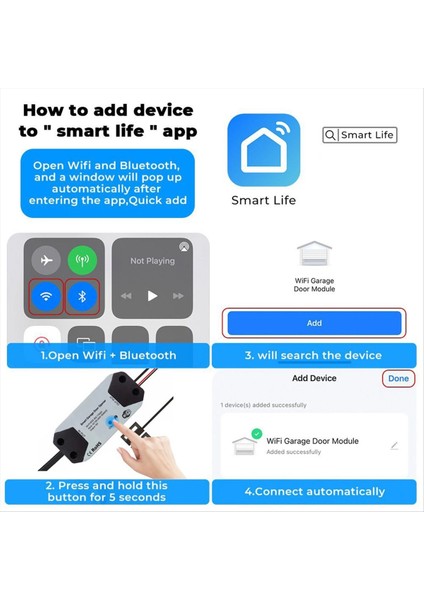 Tuya Wifi Akıllı Garaj Kapı Açma Kontrolör Uygulaması Ses Kontrolü Akıllı Anahtar Destek Aile Paylaşımı Kontrolü (Abd) (Yurt Dışından) fiyatları