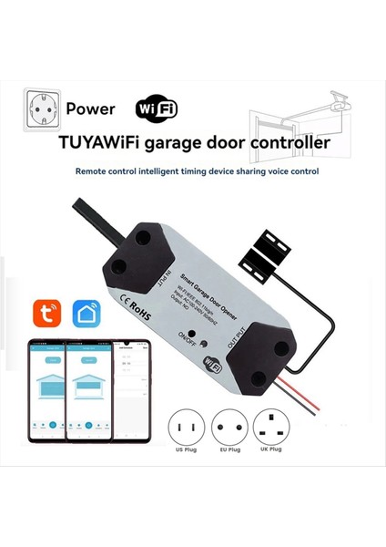 Tuya Wifi Akıllı Garaj Kapı Açma Kontrolör Uygulaması Ses Kontrolü Akıllı Anahtar Destek Aile Paylaşımı Kontrolü (Abd) (Yurt Dışından) fırsatları