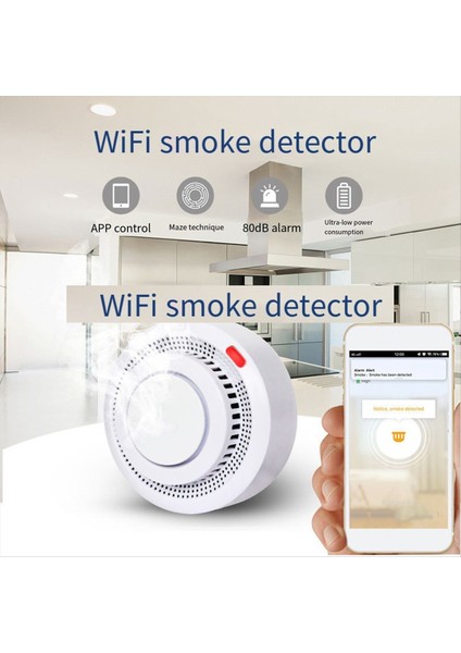 Graffiti Wifi Duman Sensörü Tuka Alarm Detektörü Çok Yönlü Pratik Uygun ve Taşınabilir Yangın Alarmları (Yurt Dışından) modelleri