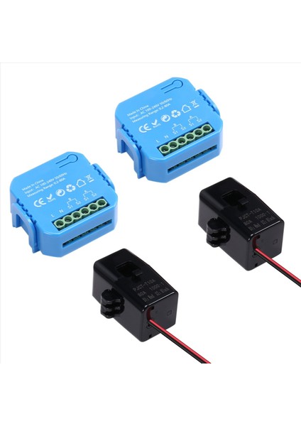 2pcs Tuya Akıllı Yaşam Enerji Ölçer Güç Üretim Tüketimi Çift Yönlü Güç Monitörü Destek Uygulama Kontrolü (Yurt Dışından) modelleri