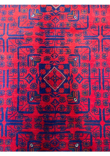 El Dokuma Afgan Halı Yıldız Desenli Bordo Renk 6 Metre Kare indirimleri