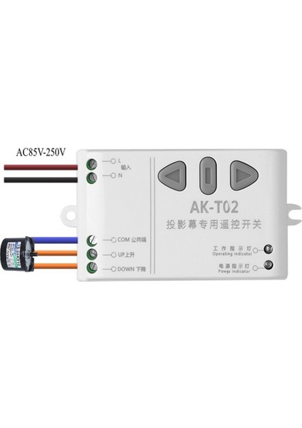 AC85-250V Motor Uzaktan Anahtar Denetleyicisi Projeksiyon Ekranı Motor Kablosuz Anahtar 433 Yukarı Durdurma Ileri Duruş Ters Durdurma (Yurt Dışından) fırsatları