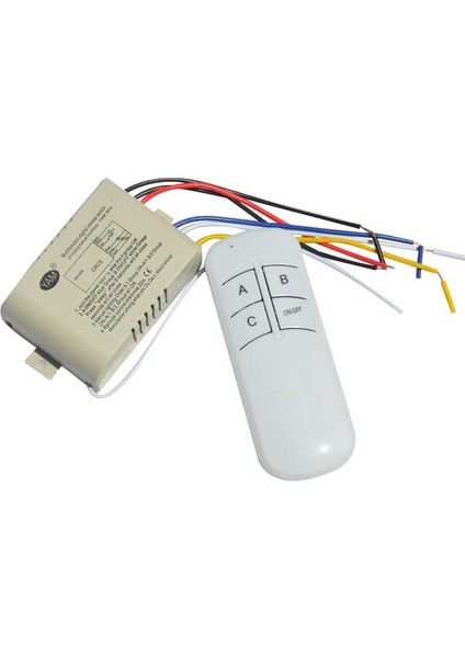 Kablosuz Açık/kapalı 3 Yolu 220V Lamba Uzaktan Kumanda Anahtarı Alıcı Verici Kontrolör Lambası Ana Değiştirme Parçaları (Yurt Dışından) modelleri