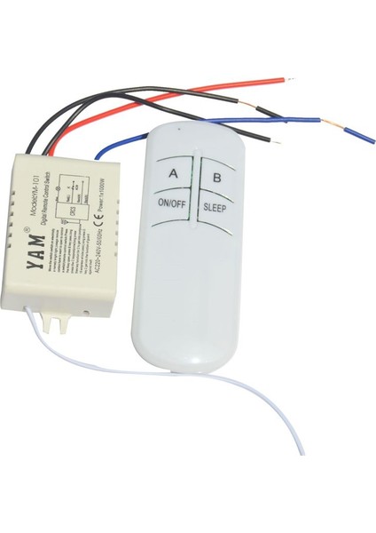 Kablosuz Açma/kapama 1 Yollu 220V Lamba Uzaktan Kumanda Anahtarı Alıcı Verici Denetleyici Lambası Ana Değiştirme Parçaları (Yurt Dışından)