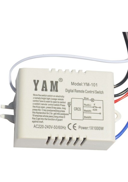 Kablosuz Açma/kapama 1 Yollu 220V Lamba Uzaktan Kumanda Anahtarı Alıcı Verici Denetleyici Lambası Ana Değiştirme Parçaları (Yurt Dışından) fırsatları