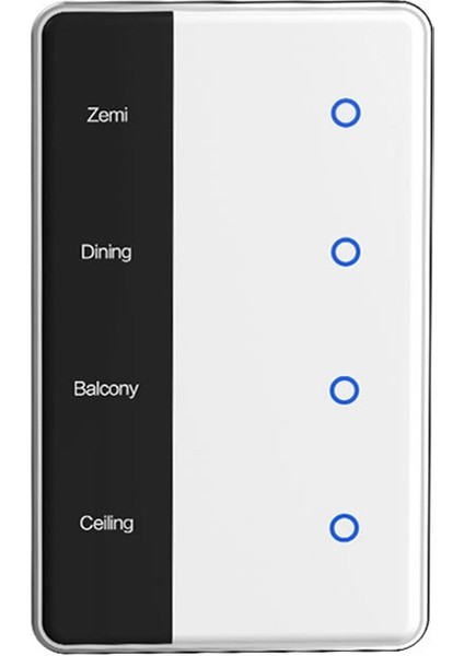 Tuya Zıgbee Dıy Name Swıtch 4 Gang Akıllı Dokunmatik Ekran Switch Abd Türü Tuya Alexa Google Home Ses Kontrolü (Yurt Dışından)