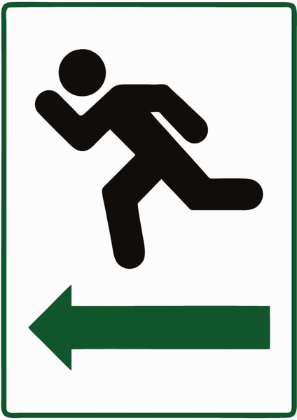 Çıkış Exıt Isg Uyarı Levhası Pvc A5 15X21 cm