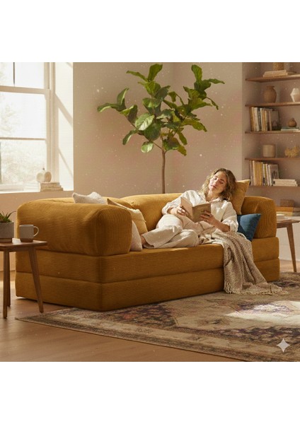 200X200 Köşe Takımı |kadife | Köşe Koltuk | Modüler Köşe Takımı | Yataklı L Koltuk | Fitilli Kadife | Yıkanabilir Fitilli Kadife Kumaş indirimleri