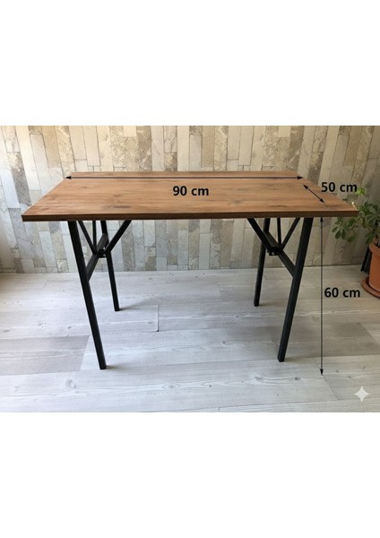 Bahçe Balkon Çayseti Masası, Orta Sehpa, Yemek Masası, Mutfak Masası, Sehpa, Masa Ceviz - 90 x 60 cm modelleri