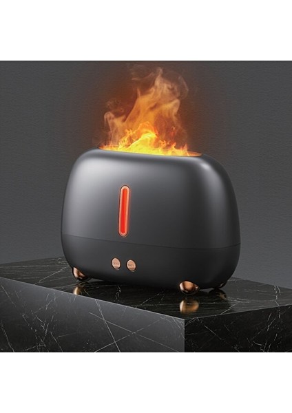 Alev Efektli 250 ml Ultrasonik Hava Nemlendirici | Aromaterapi Difüzörlü Buhar Makinesi LED Işıklı indirimleri