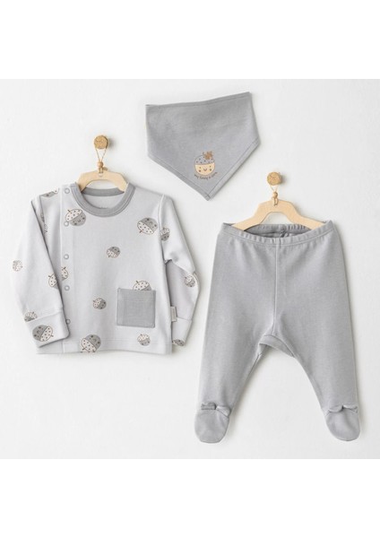 Hello Autumn 3'lü Zıbın Takım Grey