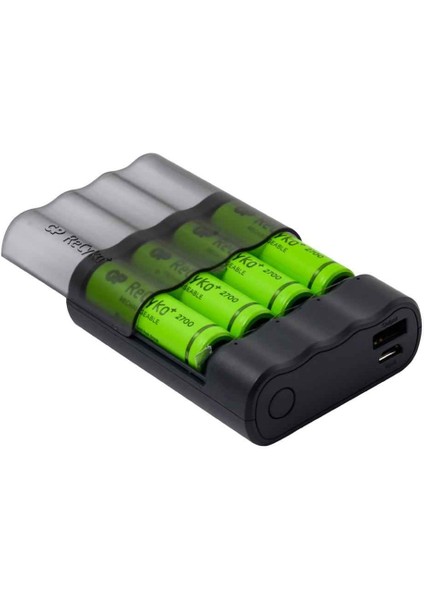 X411 AA 2700 mAh Şarjlı Kalem Pil 4 Adet + Şarj Cihazı Gpx411270AAHCEMTB-2EAB4