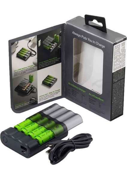 X411 AA 2700 mAh Şarjlı Kalem Pil 4 Adet + Şarj Cihazı Gpx411270AAHCEMTB-2EAB4