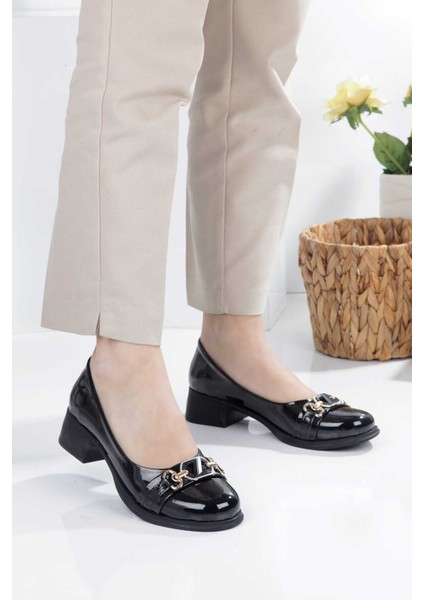 Leopar Desenlı Taş Detaylı Toka Kadın Topuklu Babet fiyatları