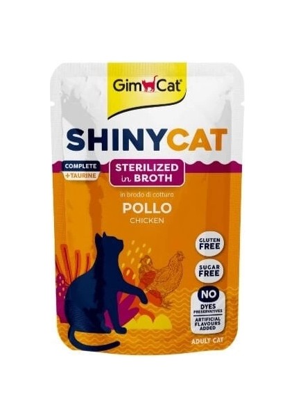Shinycat Sos Içinde Tavuklu Pouch Kısırlaştırılmış Konserve Kedi Maması 70 gr