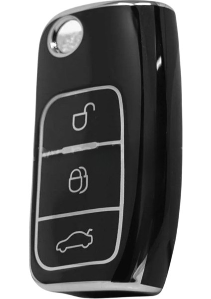 Ford Focus Mk2 Fiesta C-Max Courier Mondeo Courier Ecosport B-Max 3 Buton Nano Anahtar Kılıfı Siyah modelleri